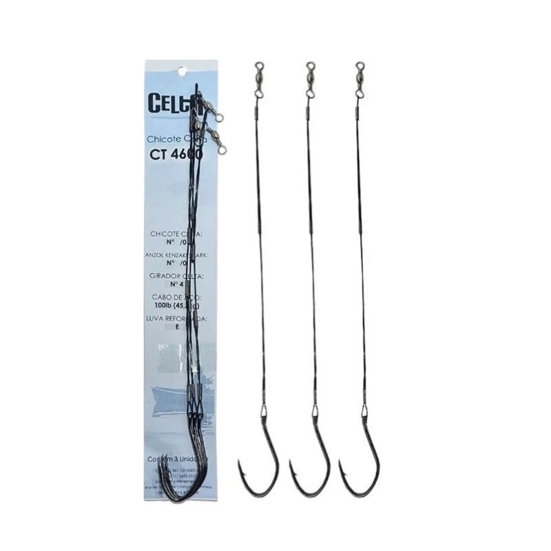 Anzol Encastoado Celta Shark CT4600 Crt.3un