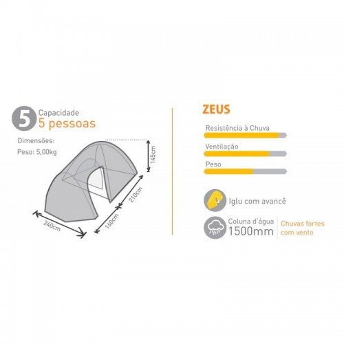Barraca Guepardo Iglu Zeus 5 Pes.BC0500