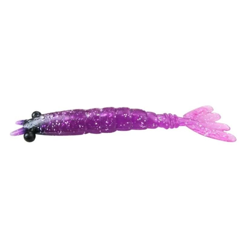 Camarão Pure Strike Rap Shrimp 6cm Crt.3un Cor:Purple Silver Flake