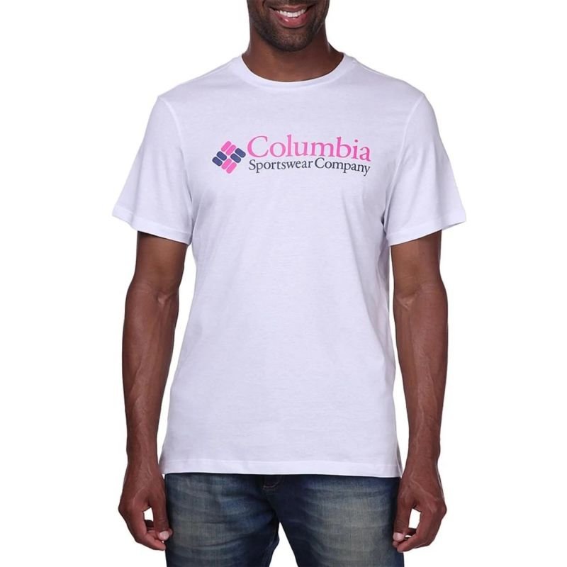 Camiseta COLUMBIA MC Brand Retro Branco T:G 320447/100
