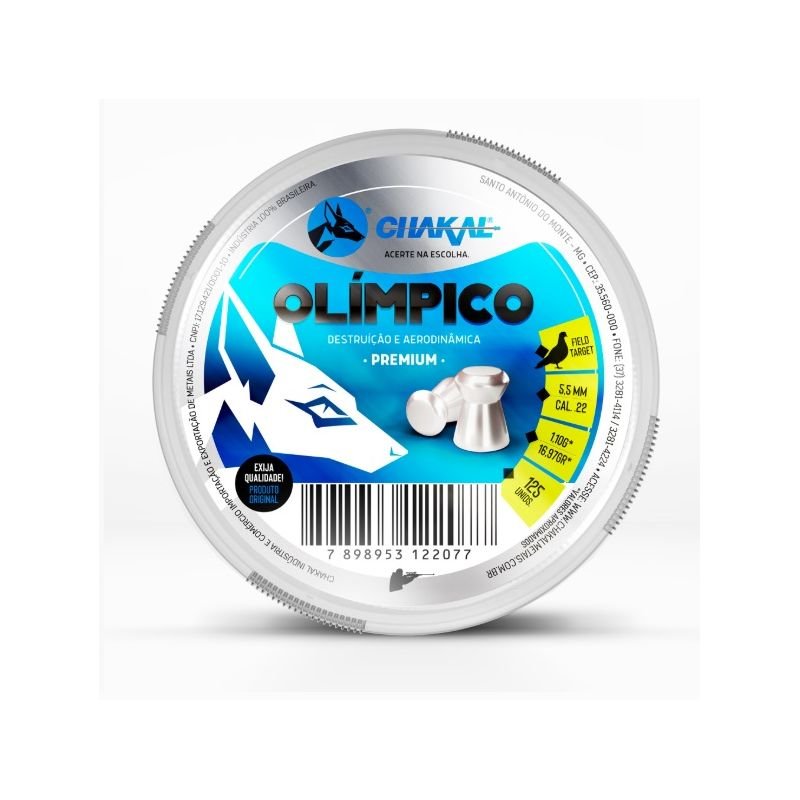 CHUMBINHO CHAKAL OLIMPICO 5,5MM C/125UN