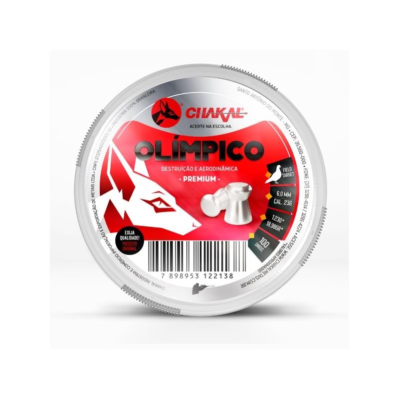CHUMBINHO CHAKAL OLIMPICO 6,0MM C/100UN