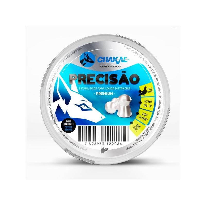 CHUMBINHO CHAKAL PRECISÃO 5,5MM C/125UN