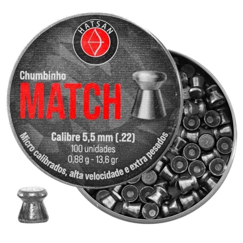 CHUMBINHO HATSAN MATCH 5,5MM LT/100UN