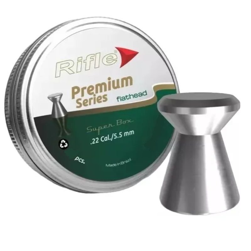 CHUMBINHO RIFLE 5,5MM PREMIUM FLAT HEAD 125UN