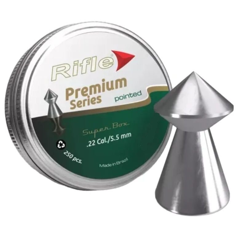 CHUMBINHO RIFLE 5,5MM PREMIUM POINTED 250UN