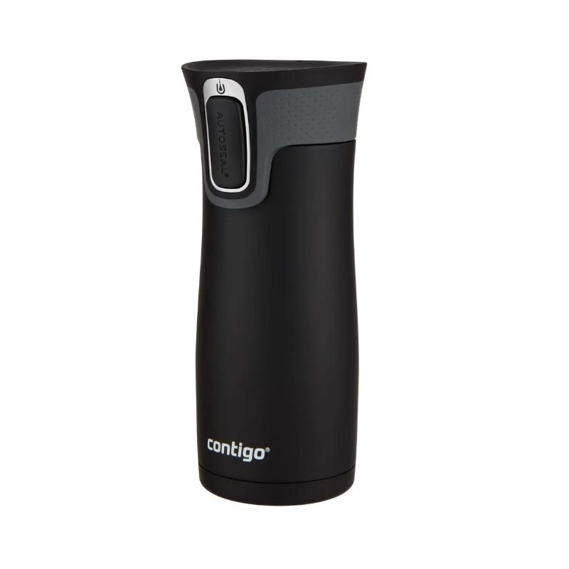 Garrafa Térmica Coleman Contigo West Loop aço inox preto 473ml