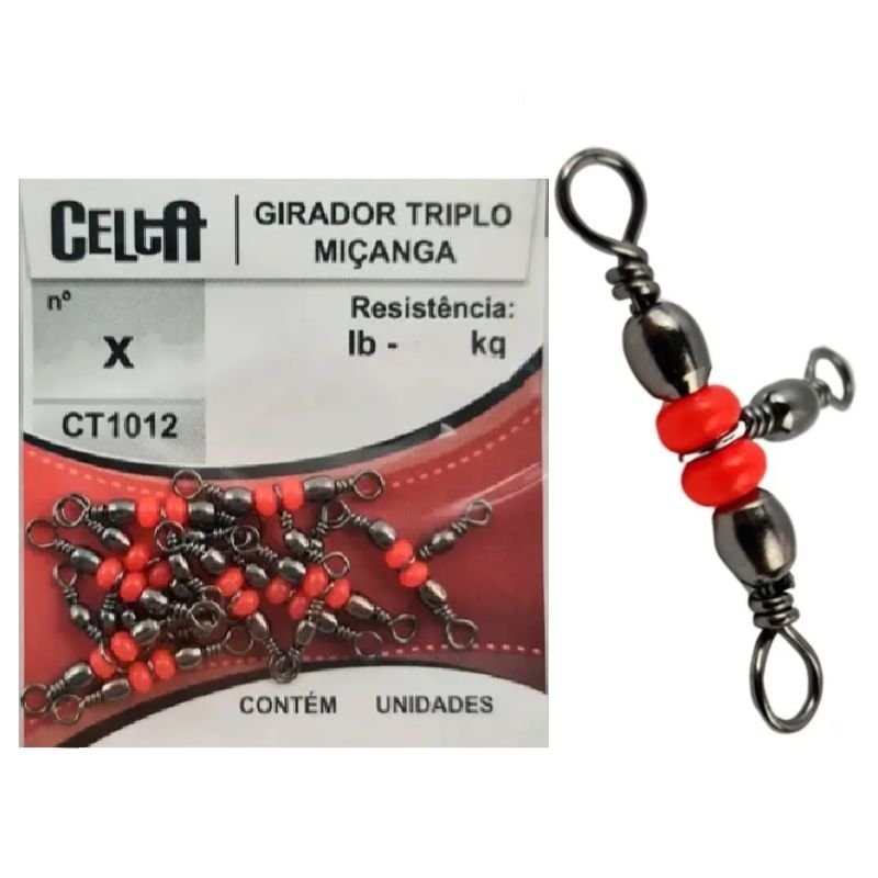 Girador Celta Triplo Miçanga 14X16 CT1012 Crt.10un