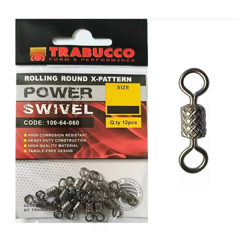 Girador Trabucco Power Swivel X-Pattern Nº06 95lb 100-64-060 Crt/12un