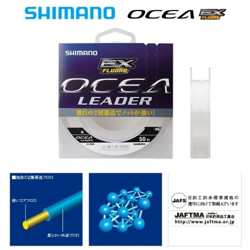 Leader Fluorocarbon SHIMANO Ocea 0,628mm 50lb 50mt