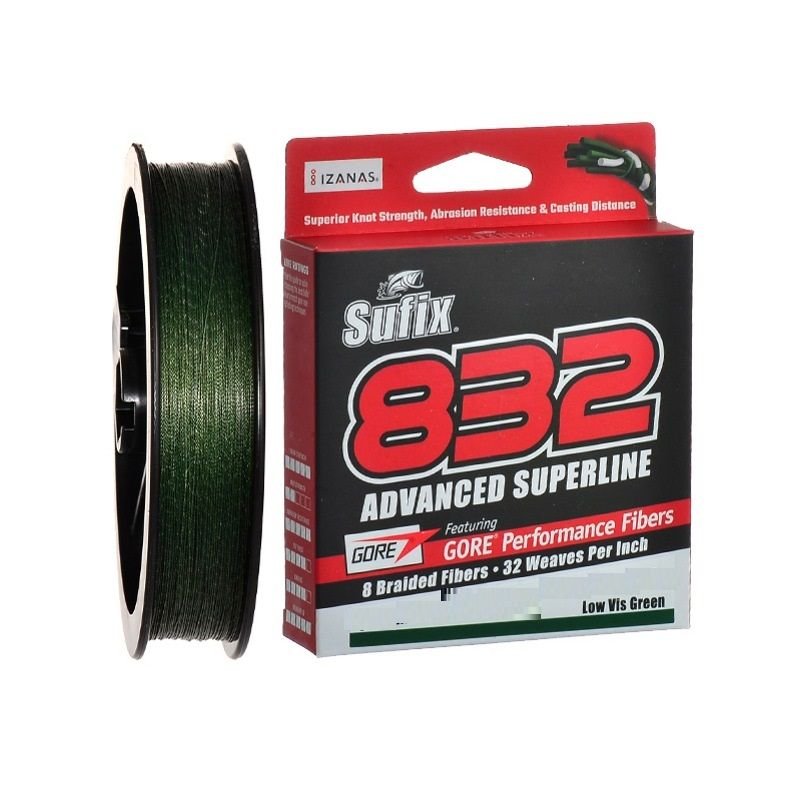 Linha Multifilamento Sufix 832 250mt 0.18mm 26lb Verde