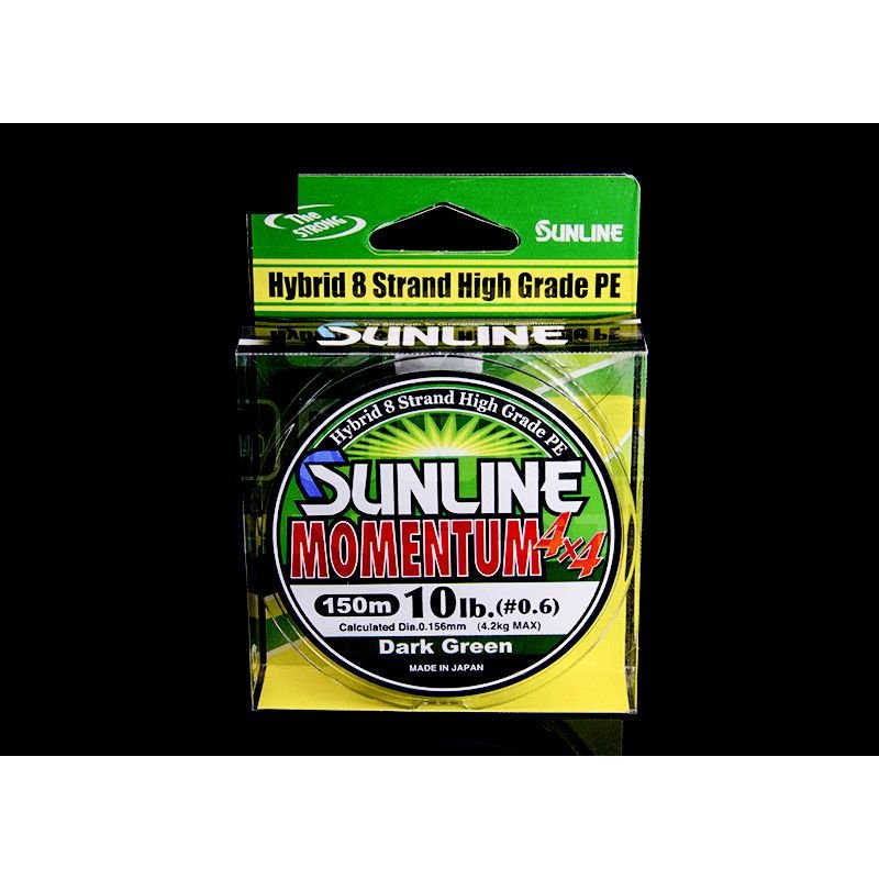 Linha SUNLINE MOMENTUM 4X4 0.208mm N.1,2 20lb 150m Verde