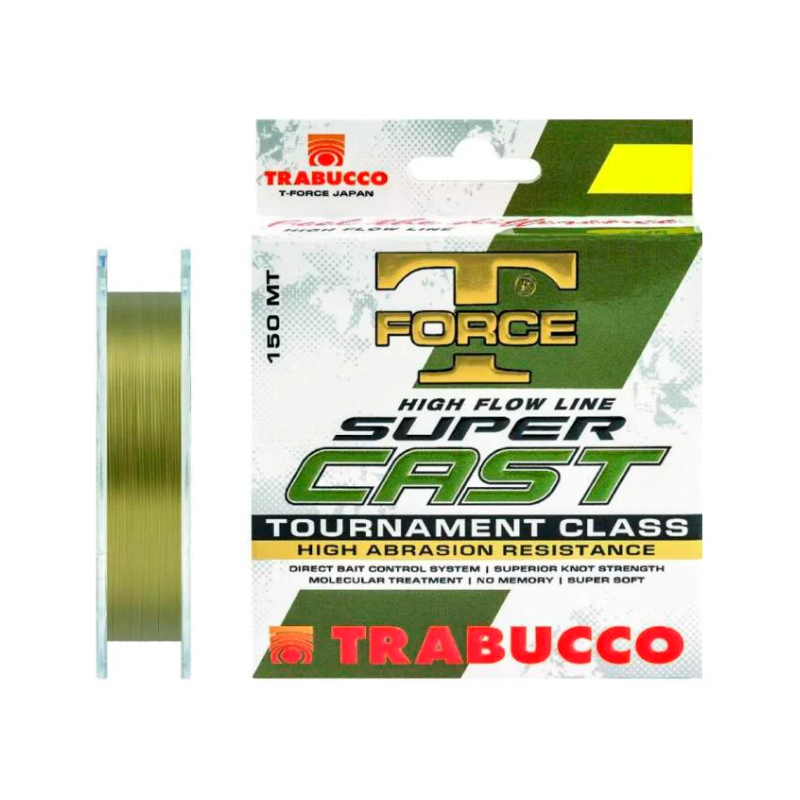Linha Trabucco T-Force Super Cast 0,50mm 150m Verde 051-10-500 (nova emb)