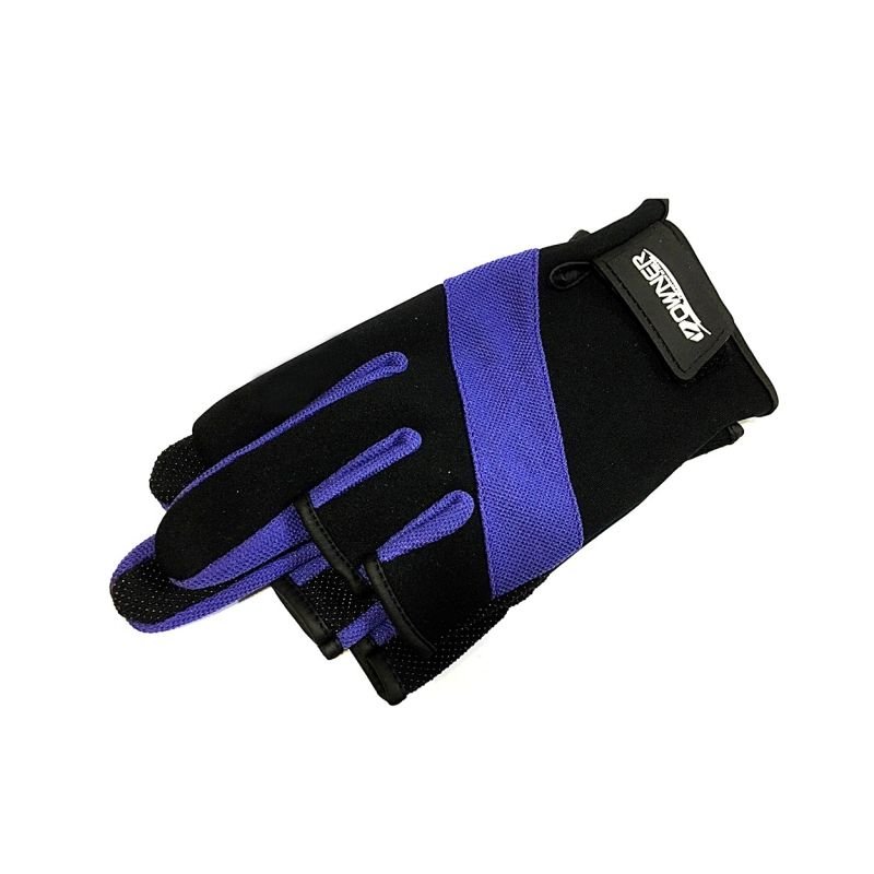 Luva Owner Neoprene M.9642 T:M 3 Dedos Cort.Preto c/Azul