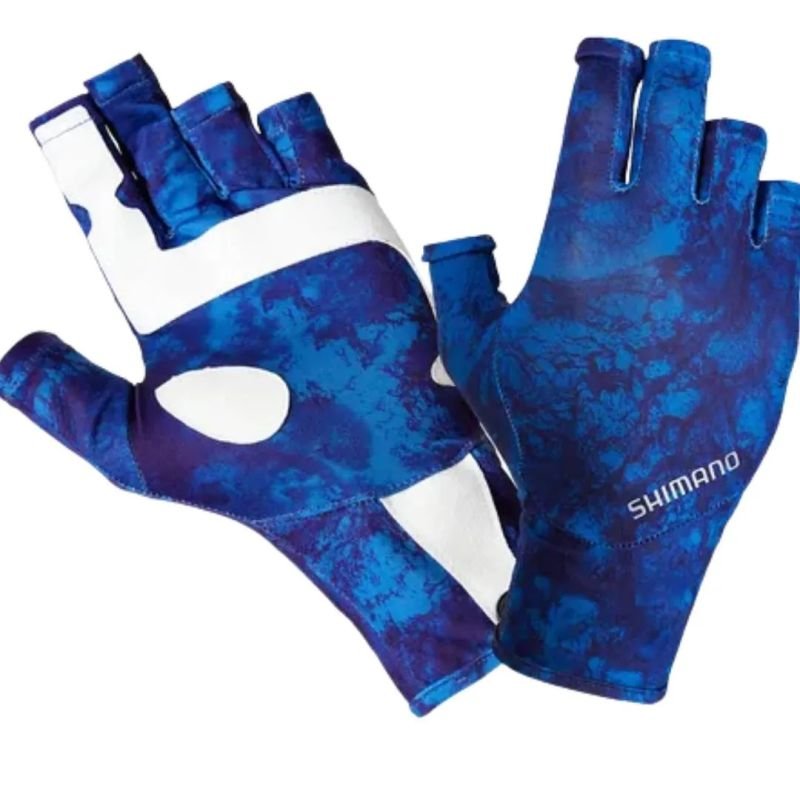 Luva SHIMANO 5 Dedos Cortados Azul L/XL SHMGLOVEBLLXL