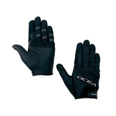 Luva Shimano Titanium Alpha GL-014V 3 Dedos Cort. GG Cnz/Pto