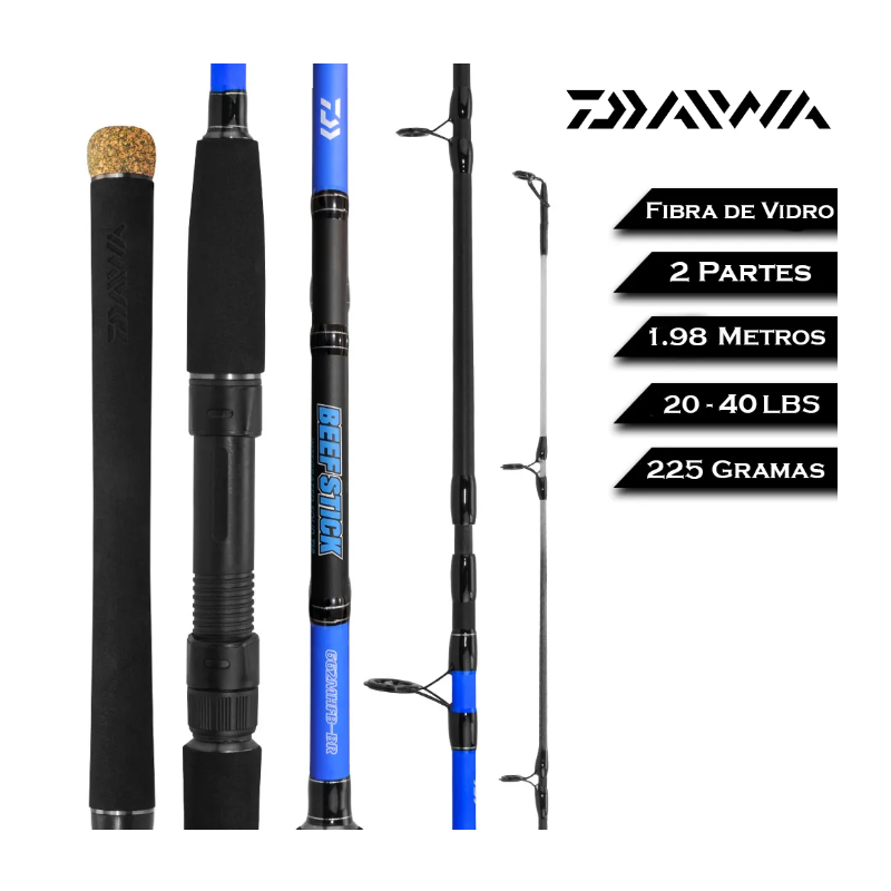 Vara Daiwa Beef Stick BFP602MHFS-BR 1,83mt 20/40lb Mol